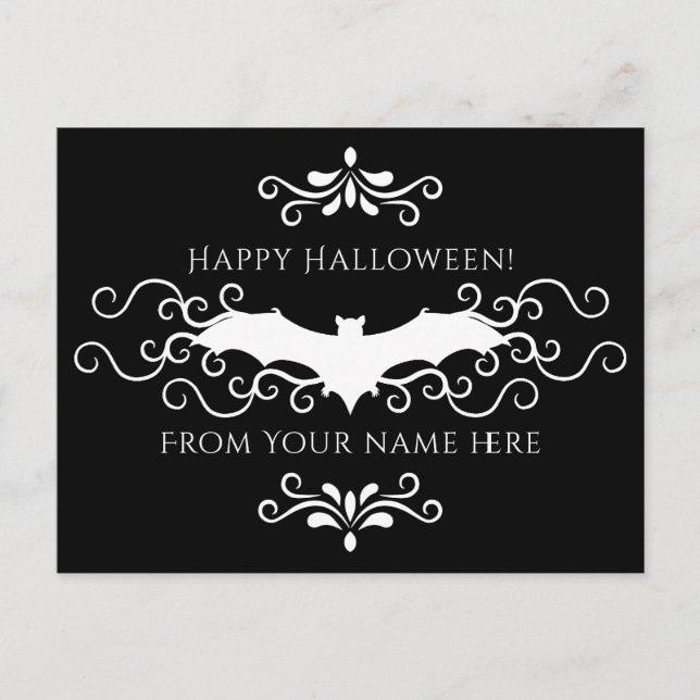 Carte Postale Recette de chauve-souris d'Halloween (Devant)