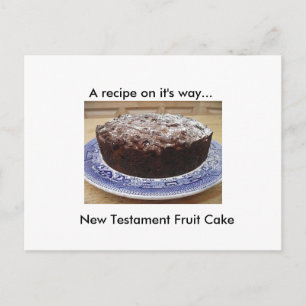 Carte postale Recette de gâteau de la Bible