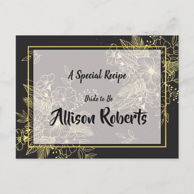 Carte Postale Recette de Golden Roses pour la Baby Shower (Devant)