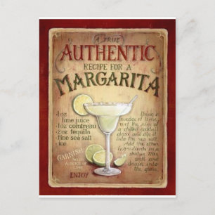 Carte Postale recette de margarita
