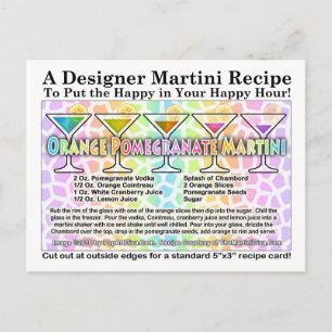 Carte postale Recette de Martini à la grenade oran