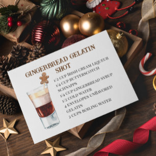 Carte Postale Recette de shot de Noël Fête de fin d'année Gâteau