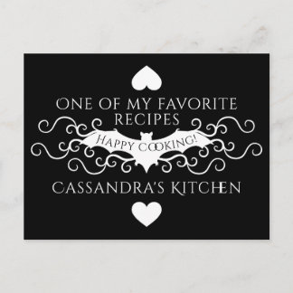 Carte Postale Recette gothique de chauve-souris