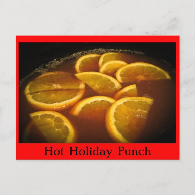 Carte Postale Recette Hot Holiday Punch (Devant)