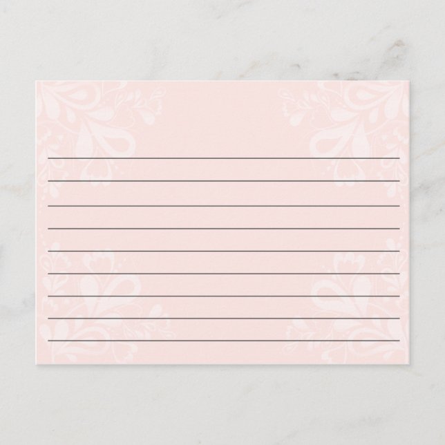 Carte Postale Recette mariage - Flèches roses (Devant)