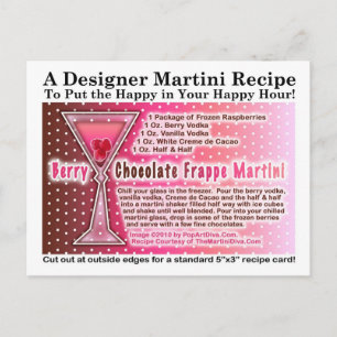 Carte postale Recette Martini au chocolat Berry Fr