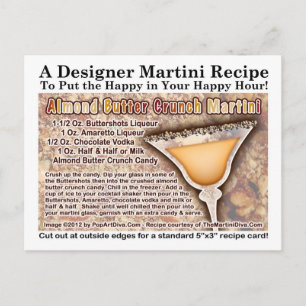 Carte postale Recette Martini Crunch au beurre d'a