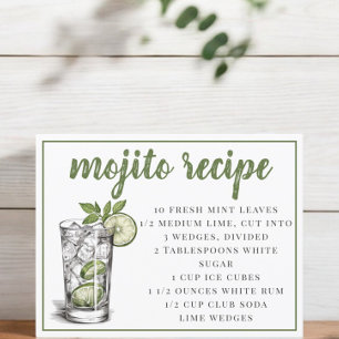 Carte Postale Recette Mojito