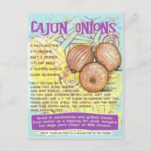 Carte postale Recette Onions Cajun