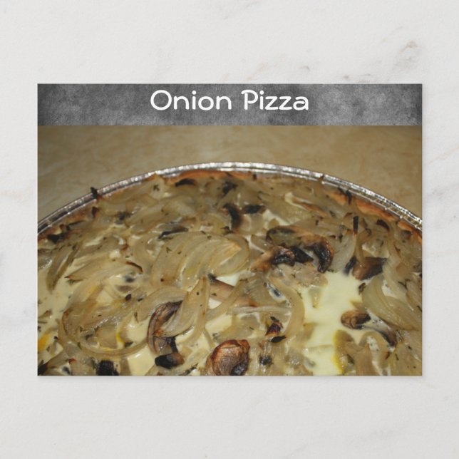Carte Postale Recette Pizza d'oignon (Devant)