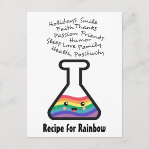 Carte Postale Recette pour créer votre propre arc-en-ciel dans u