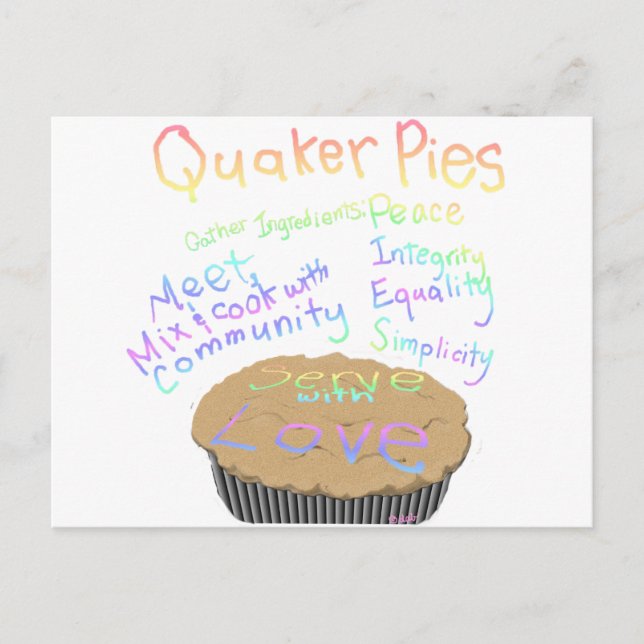 Carte Postale Recette pour quaker Pies (Devant)