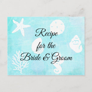 Carte Postale Recette Seashells en bord de mer pour la mariée Ma