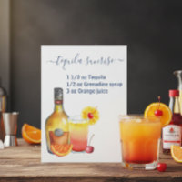 Recette Tequila Sunrise Aquarelle