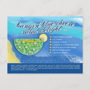 Carte Postale Recettes riches - SALADE DE FROMAGE BLEU DE BANGIN