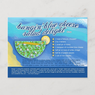Carte Postale Recettes riches - SALADE DE FROMAGE BLEU DE BANGIN