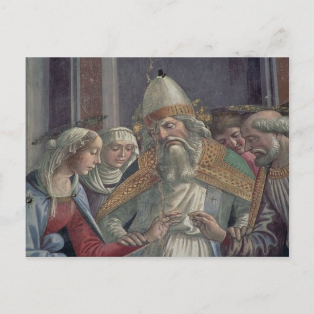 Carte Postale Recevoir l'Anneau, du Mariage des Vierges (Devant)