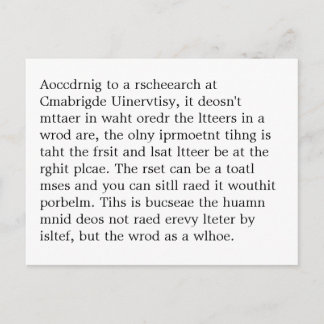 Carte Postale Recherche à Cmabrigde Uinervtisy Psot Crad