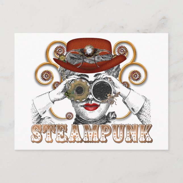 Carte Postale recherche steampunk art de collage steampunk (Devant)
