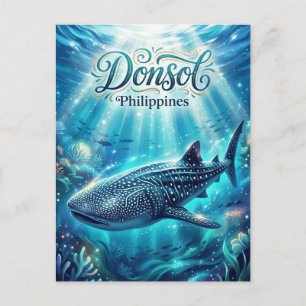 Carte Postale Recherche sur les requins-baleines de Donsol Phili