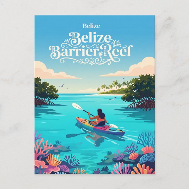 Carte Postale Récif barrière du Belize (Devant)