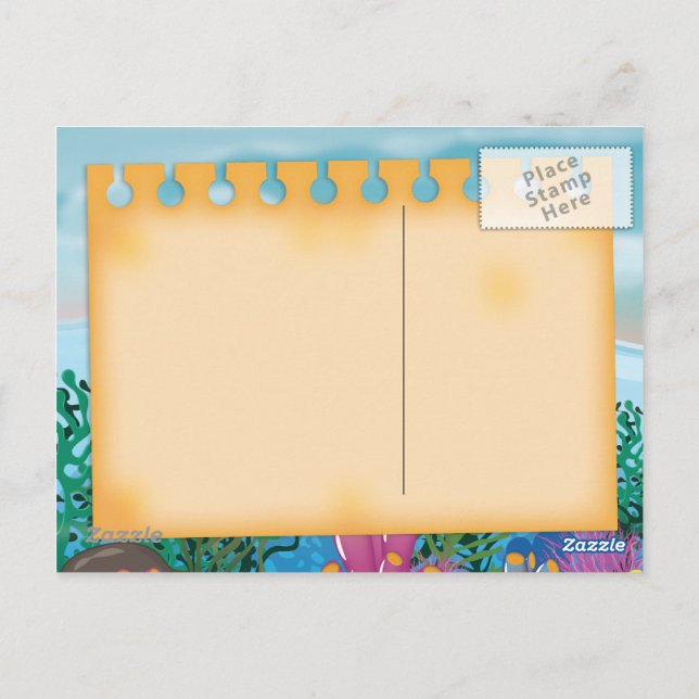 Carte Postale Récif corallien (Dos)