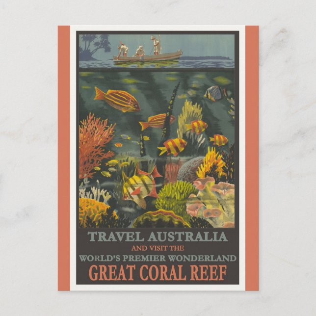 Carte Postale Récif de la Grande Barrière d'Australie Affiche de (Devant)
