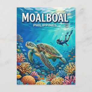 Carte Postale Récif de tortues de Moalboal Philippines
