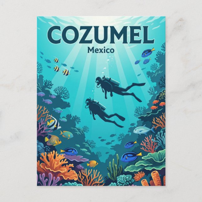 Carte Postale Récif Palancar, Cozumel Mexique (Devant)