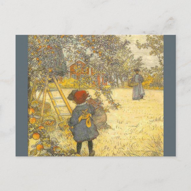 Carte Postale Récolte d'Apple par Carl Larsson (Devant)