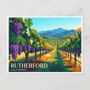 Carte Postale Récolte du vignoble de Rutherford Californie