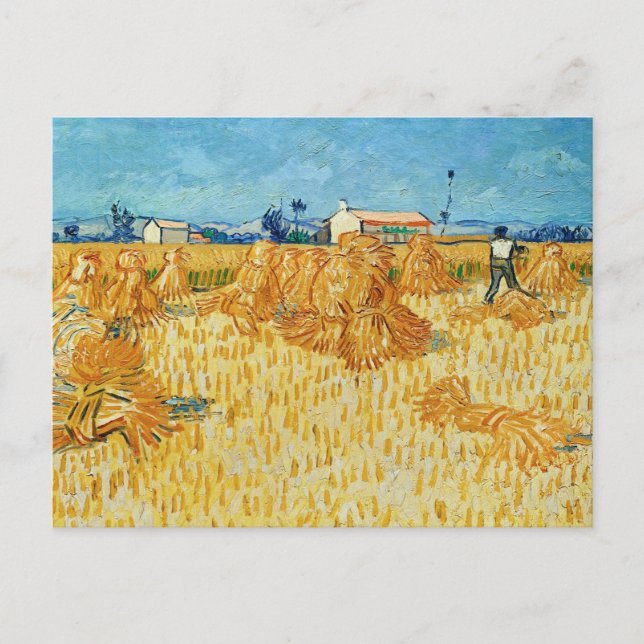 Carte Postale Récolte en Provence par Van Gogh (Devant)