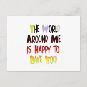 Carte Postale Reconnaissant de vous avoir dans mon monde avec gr