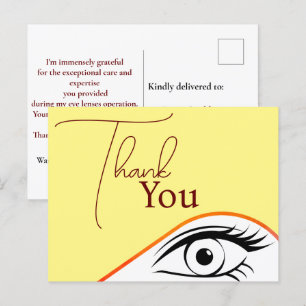 Carte Postale Reconnaissant envers un chirurgien de l'œil vision