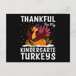 Carte Postale Reconnaissant pour mes dindes de maternelle Cadeau