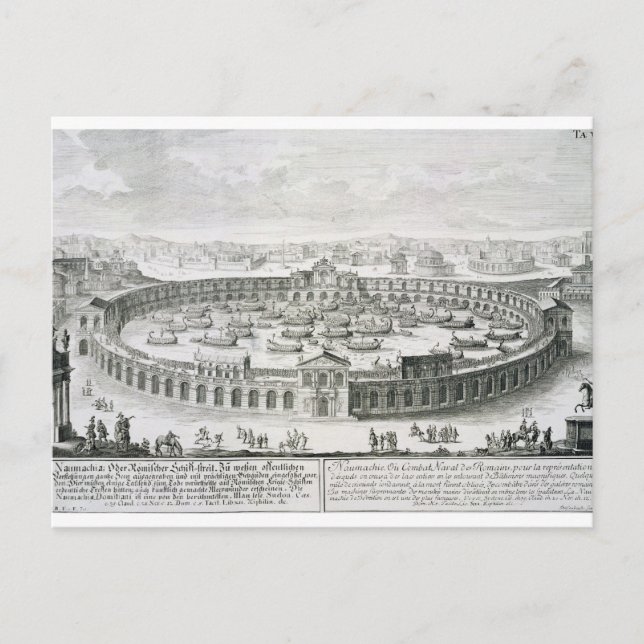 Carte Postale Reconstruction d'une bataille navale romaine, depu (Devant)