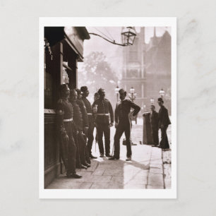 Carte Postale Recruiting Sergeants à Westminster, 1876-77 (wood
