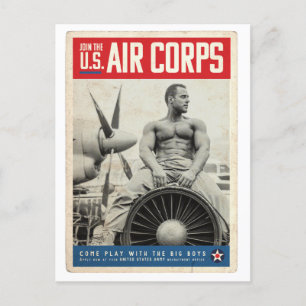 Carte Postale Recrutement du US Air Corps vintage américain