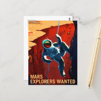 Recrutement Mars vintage "Explorers Recherchés"