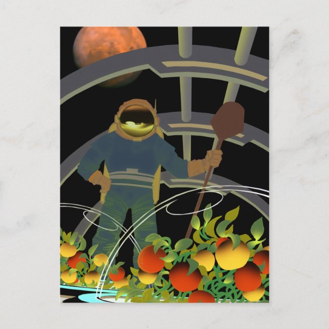 Carte Postale Recrutement Mars vintage "Farmers Recherché" (Devant)