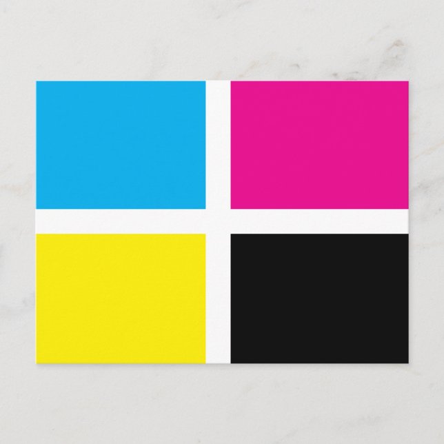 Carte Postale rectangles cmyk (Devant)