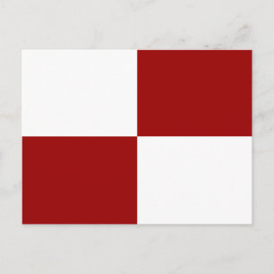 Carte Postale Rectangles rouge et blanc