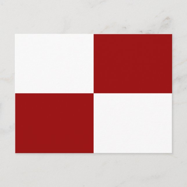 Carte Postale Rectangles rouge et blanc (Devant)