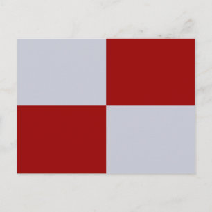 Carte Postale Rectangles rouge et gris