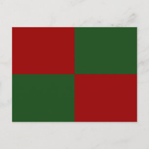 Carte Postale Rectangles rouge et vert