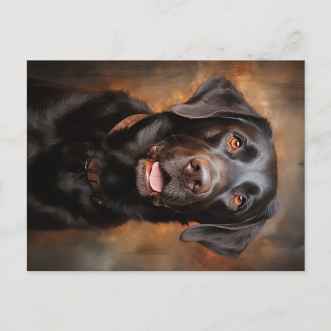 Carte Postale Récupérateur de chocolat Labrador (Devant)