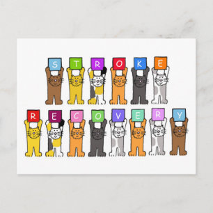 Carte Postale Récupération des AVC Obtenez Bien Bientôt Cartoon 