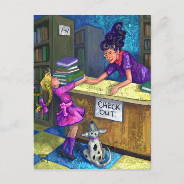 Carte postale Récupérer la bibliothèque (Devant)