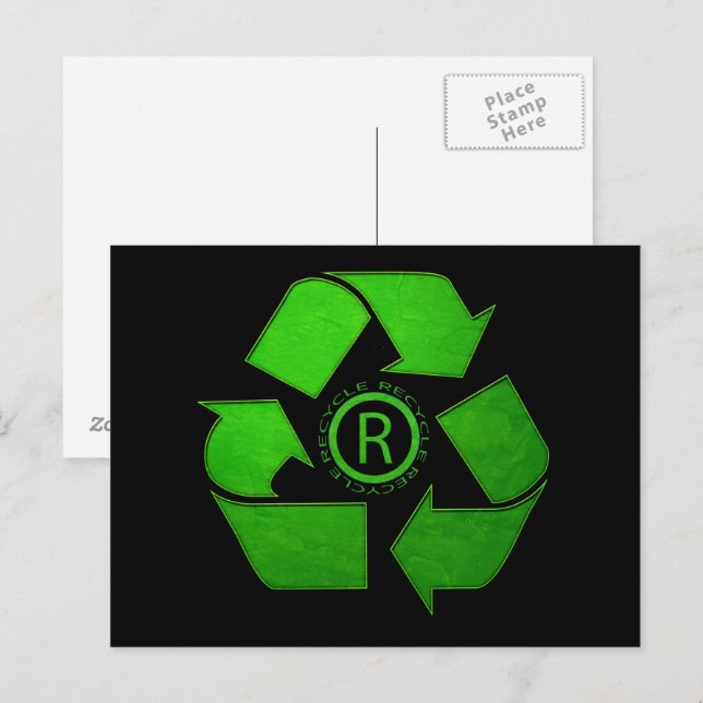 Carte Postale Recycle Logo par Shirley Taylor (Devant / Derrière)