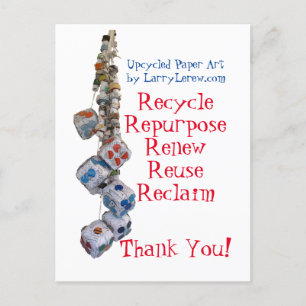 Carte Postale Recycler, Réparer, Renouveler, Réutiliser, Récupér